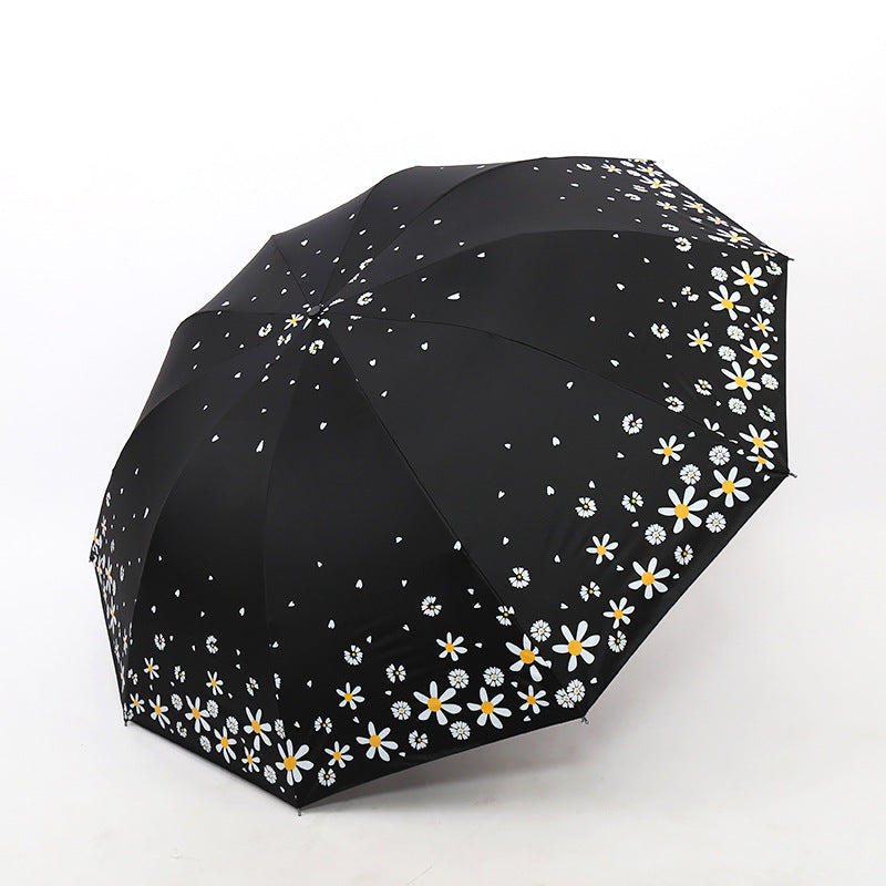 Damen Regenschirm mit floralem Design und verstärktem Rahmen Karnz