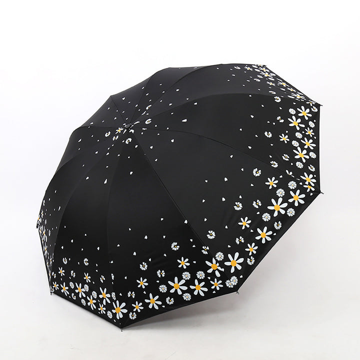 Damen Regenschirm mit floralem Design und verstärktem Rahmen Karnz