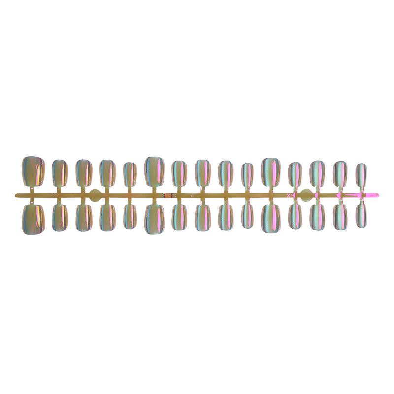 Iridescent Glänzendes Press-On Nagelset