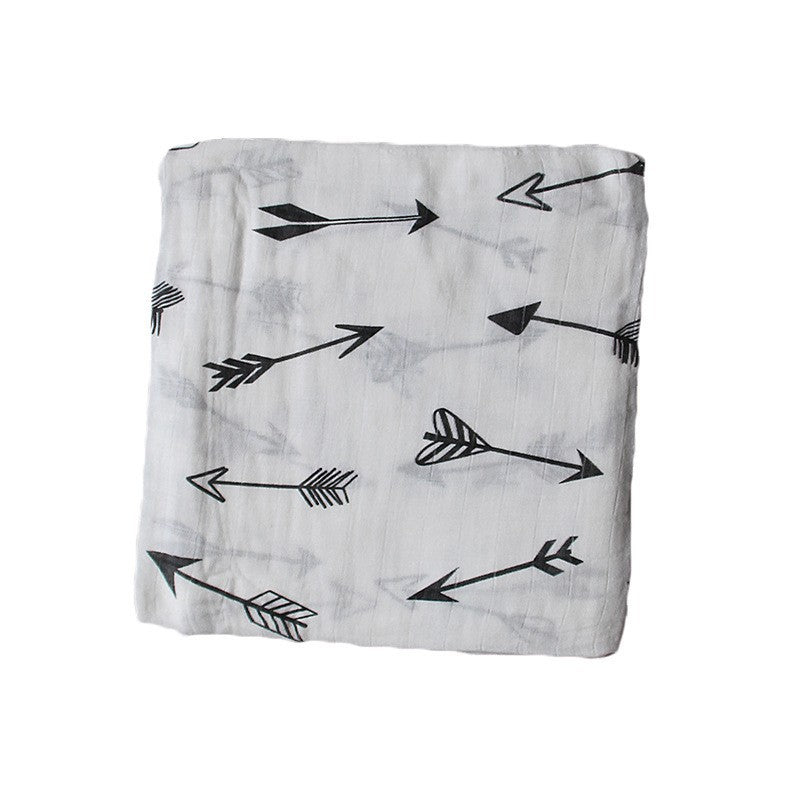 Baumwoll-Musselin Babydecke mit Herzmuster Karnz