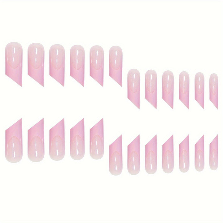 Skulptierte Stiletto Press-On Nagelset Karnz