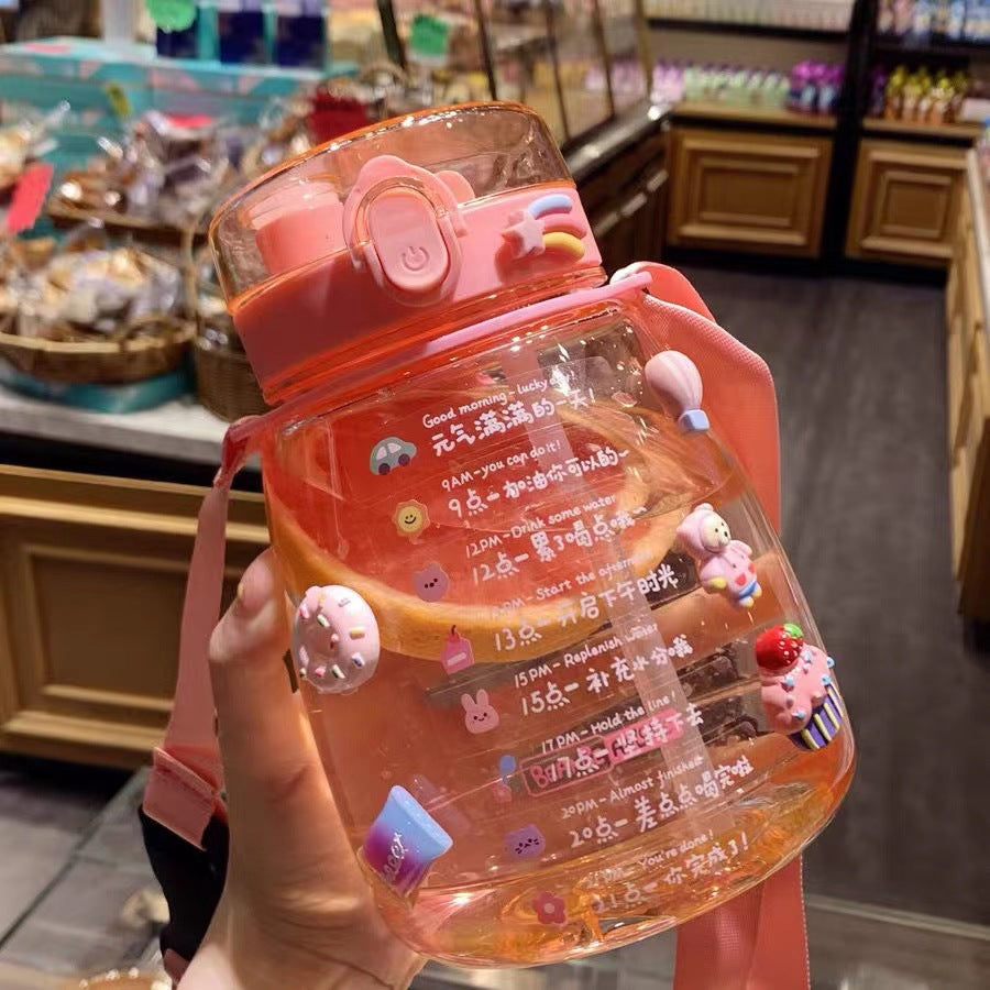 Damen Kinder-Trinkflasche mit abnehmbaren Tragegurt Karnz
