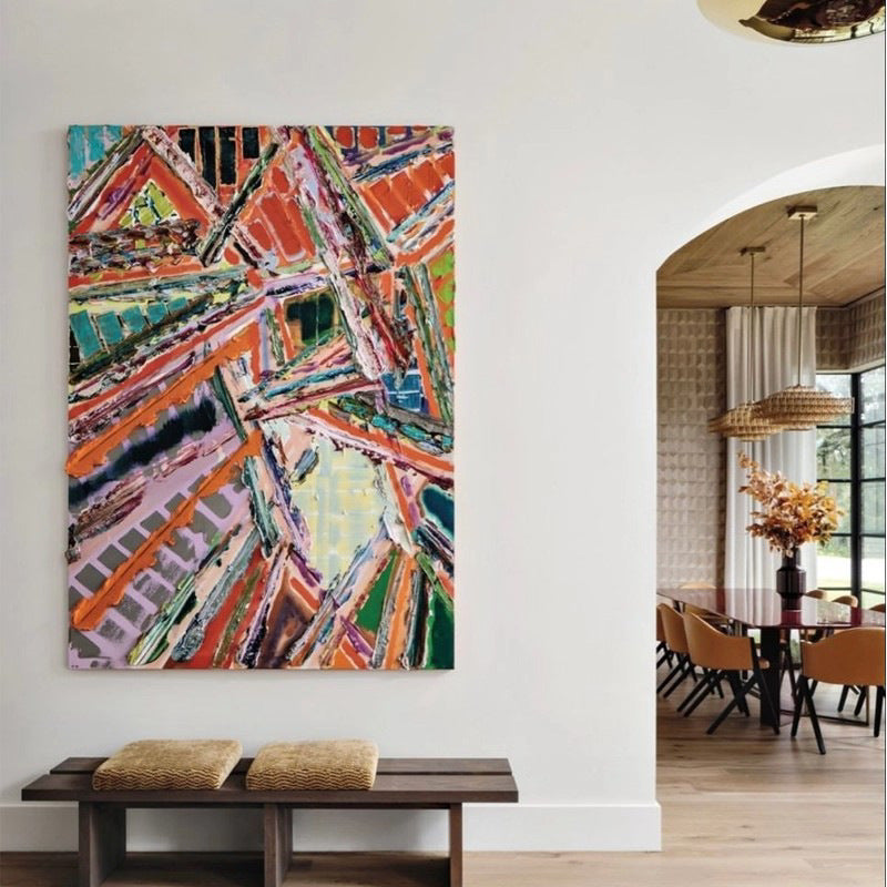 Moderne Minimalistische Geometrische Leinwandkunst