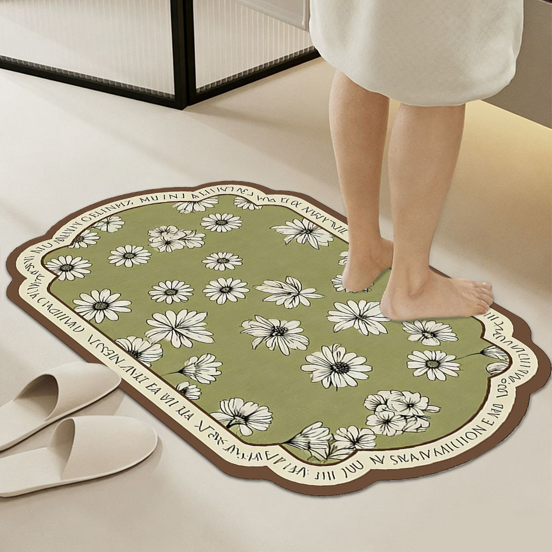 Weiche floral-musterte Komfort Badezimmermatte