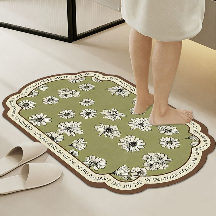 Weiche floral-musterte Komfort Badezimmermatte