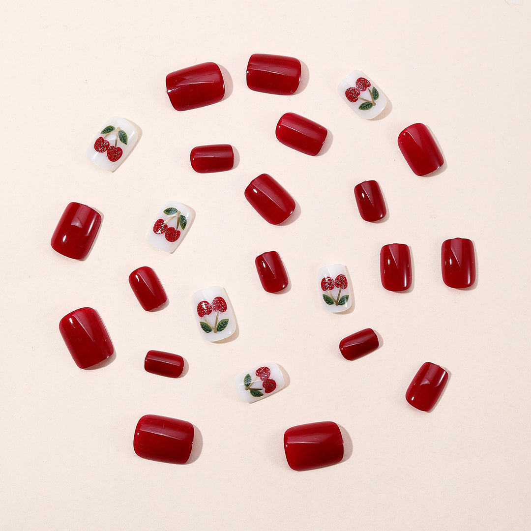 Künstlerische Kirsch-Themen Nagelkunst Extensions Karnz