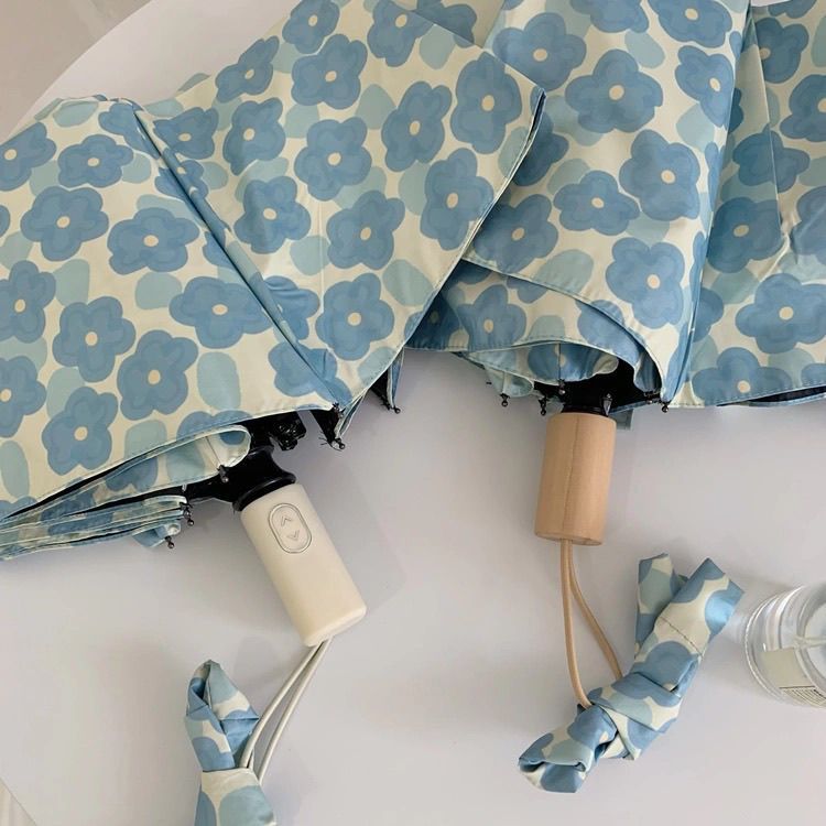 Damen Faltbarer Regenschirm mit floralem Muster Karnz