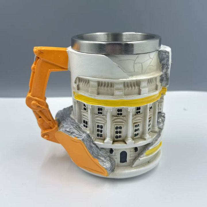 Kreativer Bauarbeiter Becher Karnz