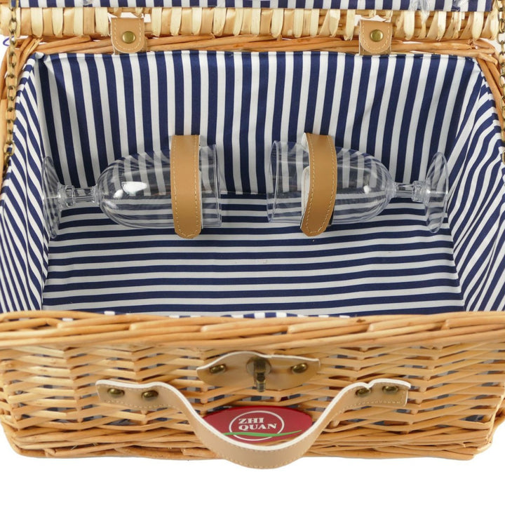 Damen Picknickkorb mit integriertem Geschirrset Karnz
