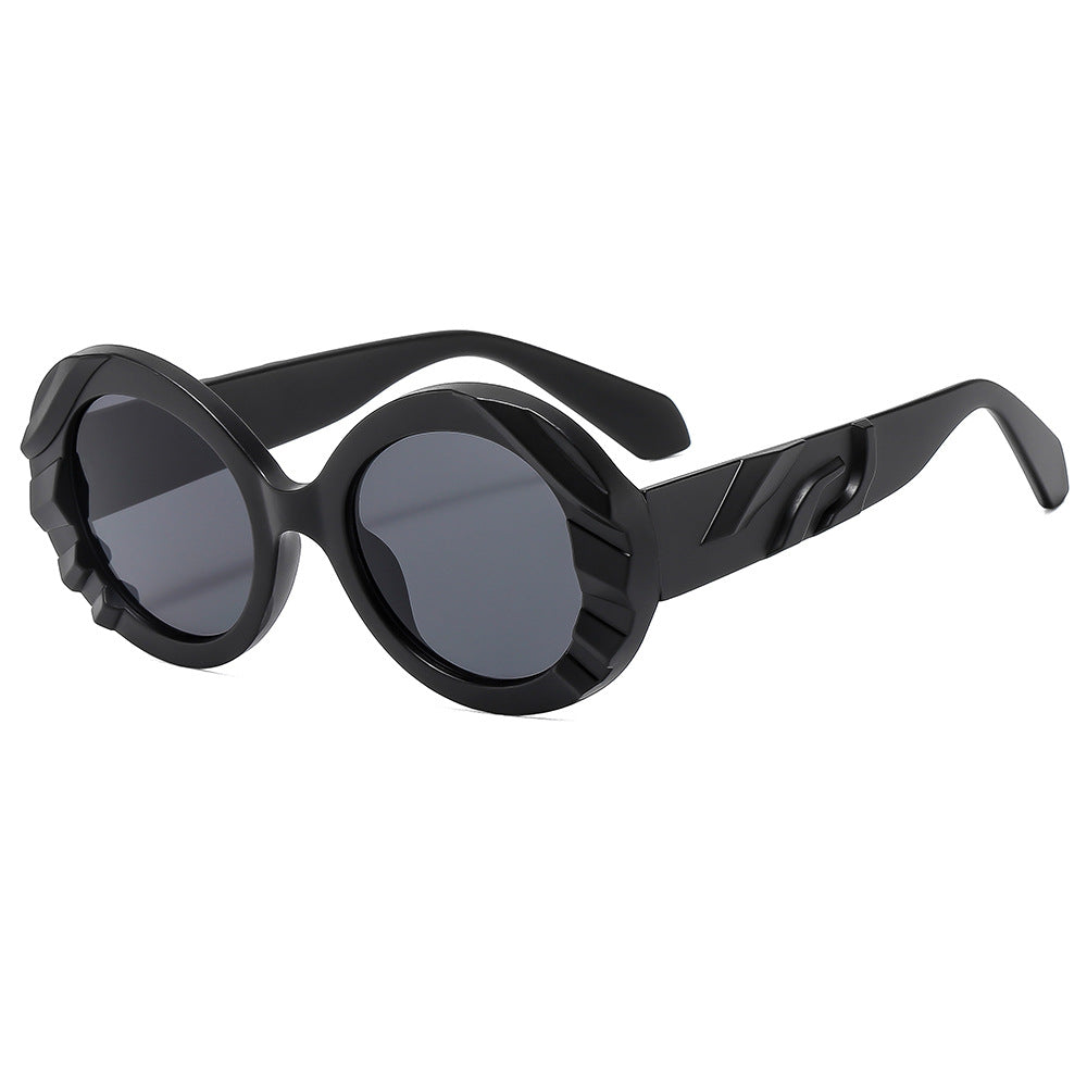Damen Sonnenbrille mit einzigartigem, strukturiertem Rahmen und schützenden Gläsern Karnz