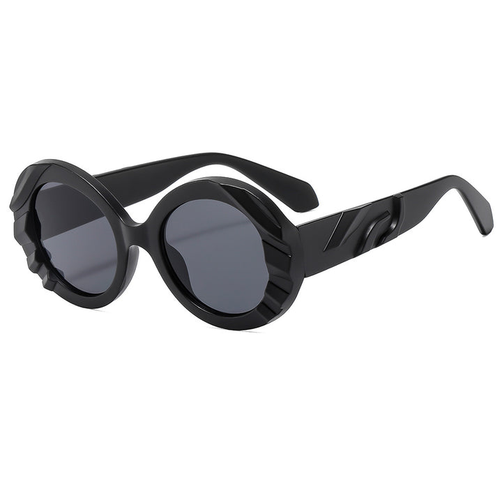 Damen Sonnenbrille mit einzigartigem, strukturiertem Rahmen und schützenden Gläsern Karnz