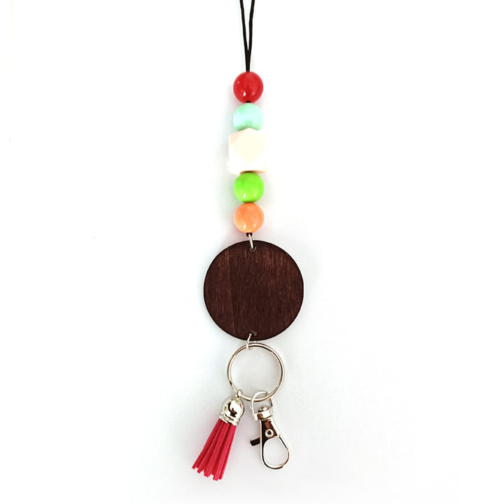 Holzperlen Schlüsselanhänger Halter Karnz