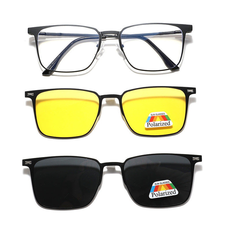 Damen modische Sonnenbrille mit wechselbaren polarisierenden Gläsern Karnz