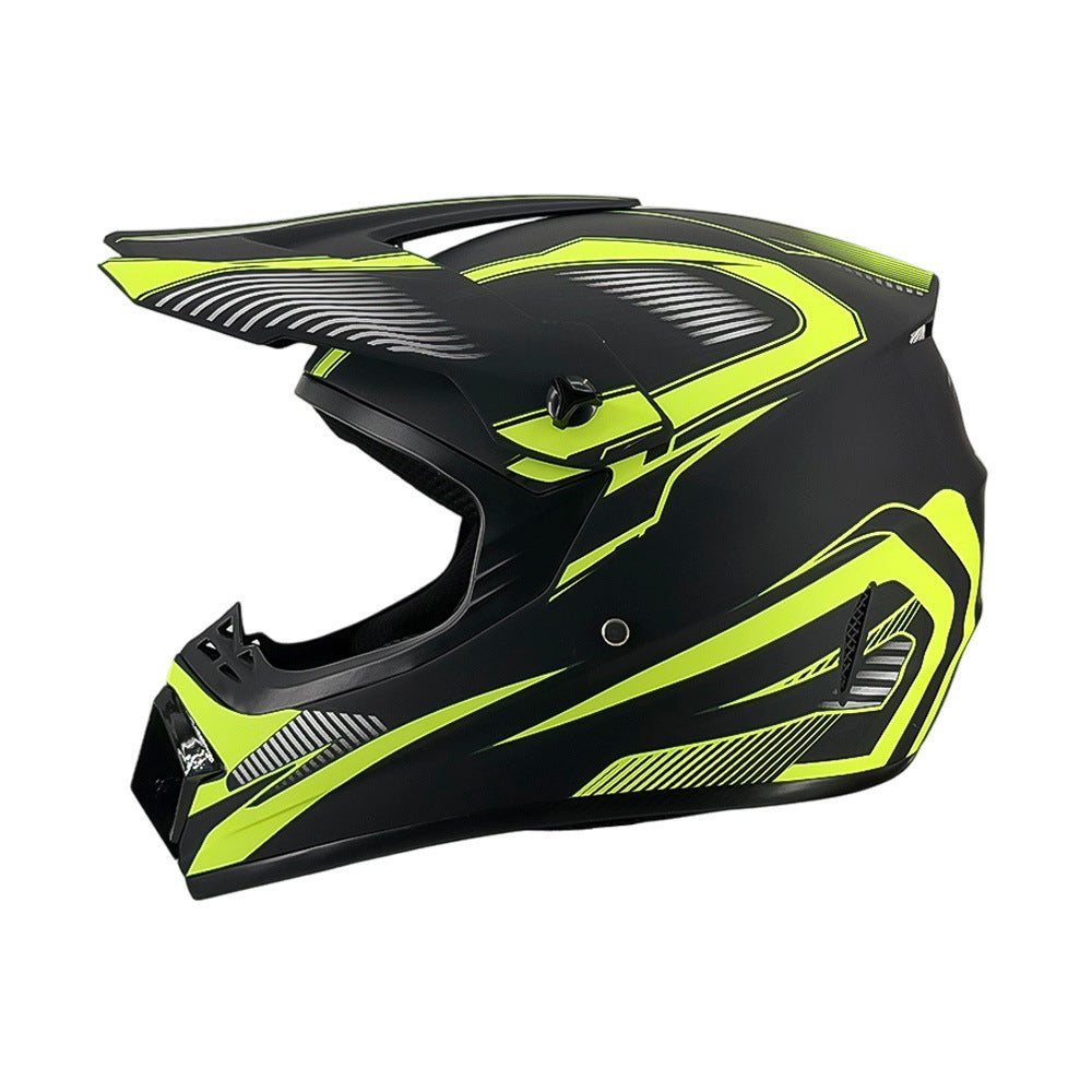 Vollgesicht-Motocross-Helm mit verlängertem Visier und verstärktem Kinnschutz Karnz