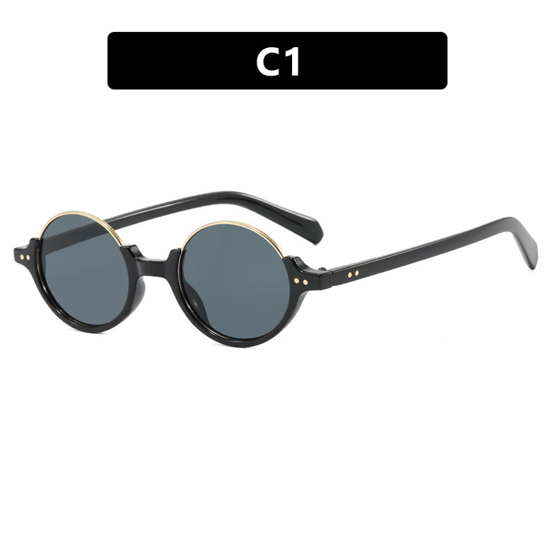 Damen runde Sonnenbrille mit elegantem Kunststoffrahmen Karnz