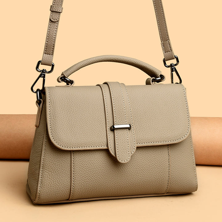 Elegante Leder Top Handle Handtasche Karnz