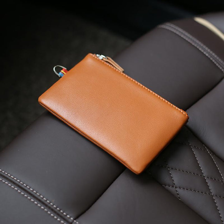 Reißverschluss Leder Kartenhalter Karnz