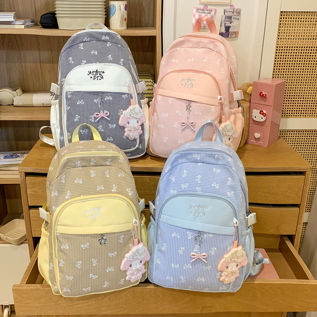 Stylischer kariert gemusterter Rucksack Karnz