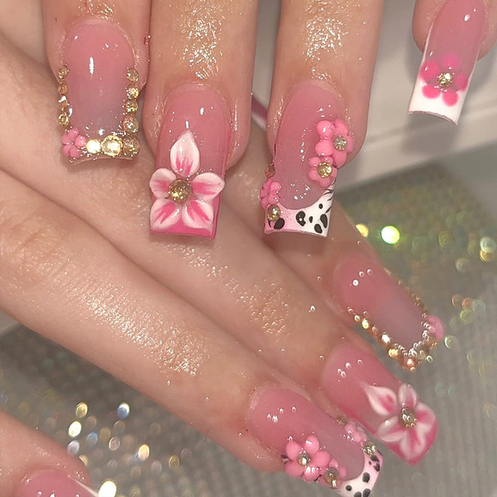 Künstlerisches Blumenpress-on Nageldesign Karnz 1789389515