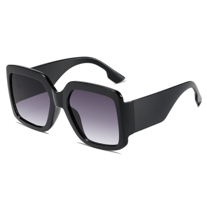 Damen moderne quadratische Sonnenbrille mit verspiegelten Gläsern Karnz