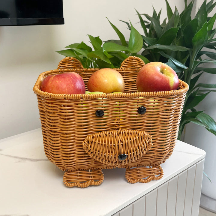 Adorable dekorativer Tiergesicht Aufbewahrungskorb Karnz