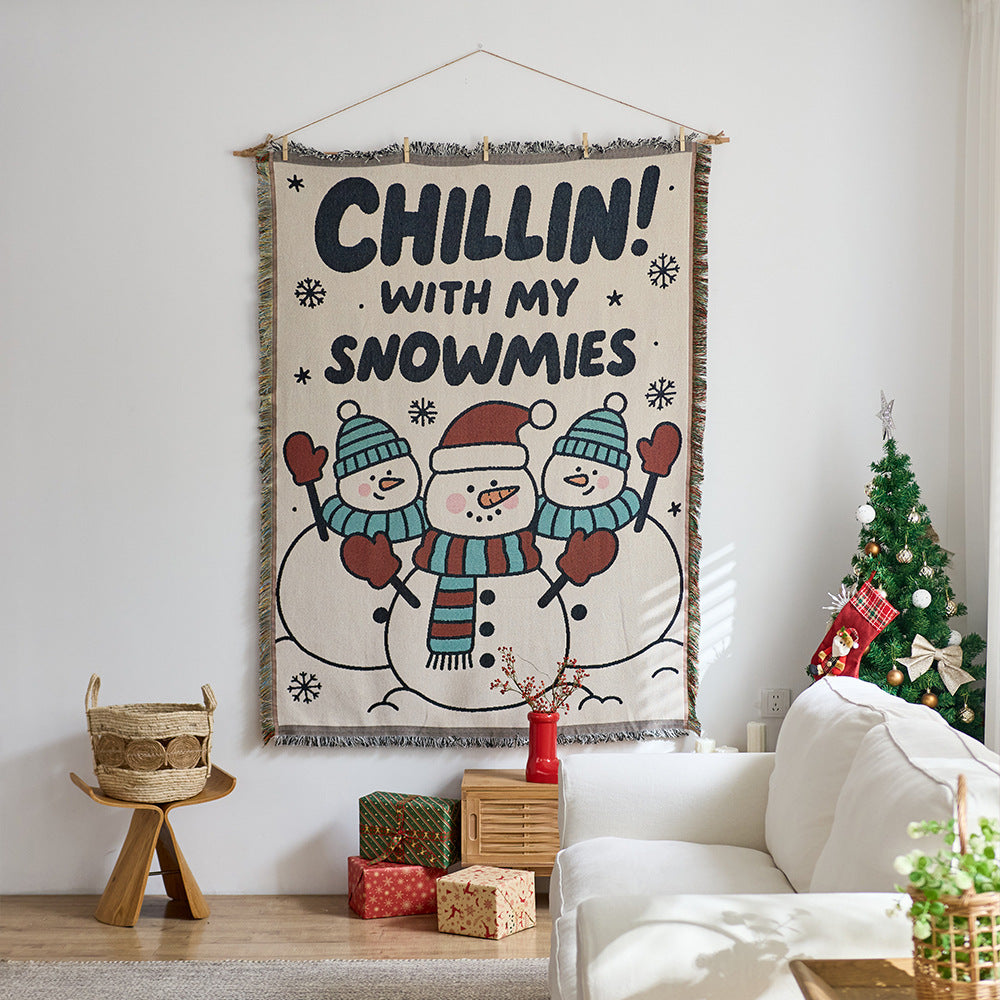 Festive Cartoon-Themen Wandteppich