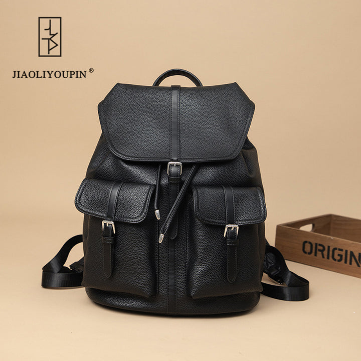 Premium Leder Laptop Rucksack