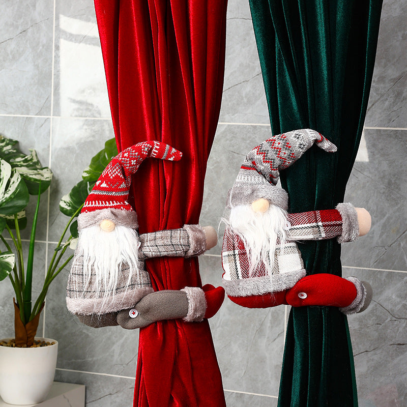 Dekorativer Weihnachtsmann Vorhanghalter Karnz