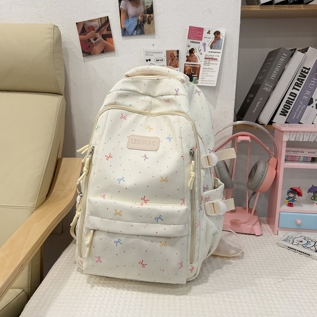 Stylischer Schulrucksack mit lustigen gemusterten Akzenten Karnz