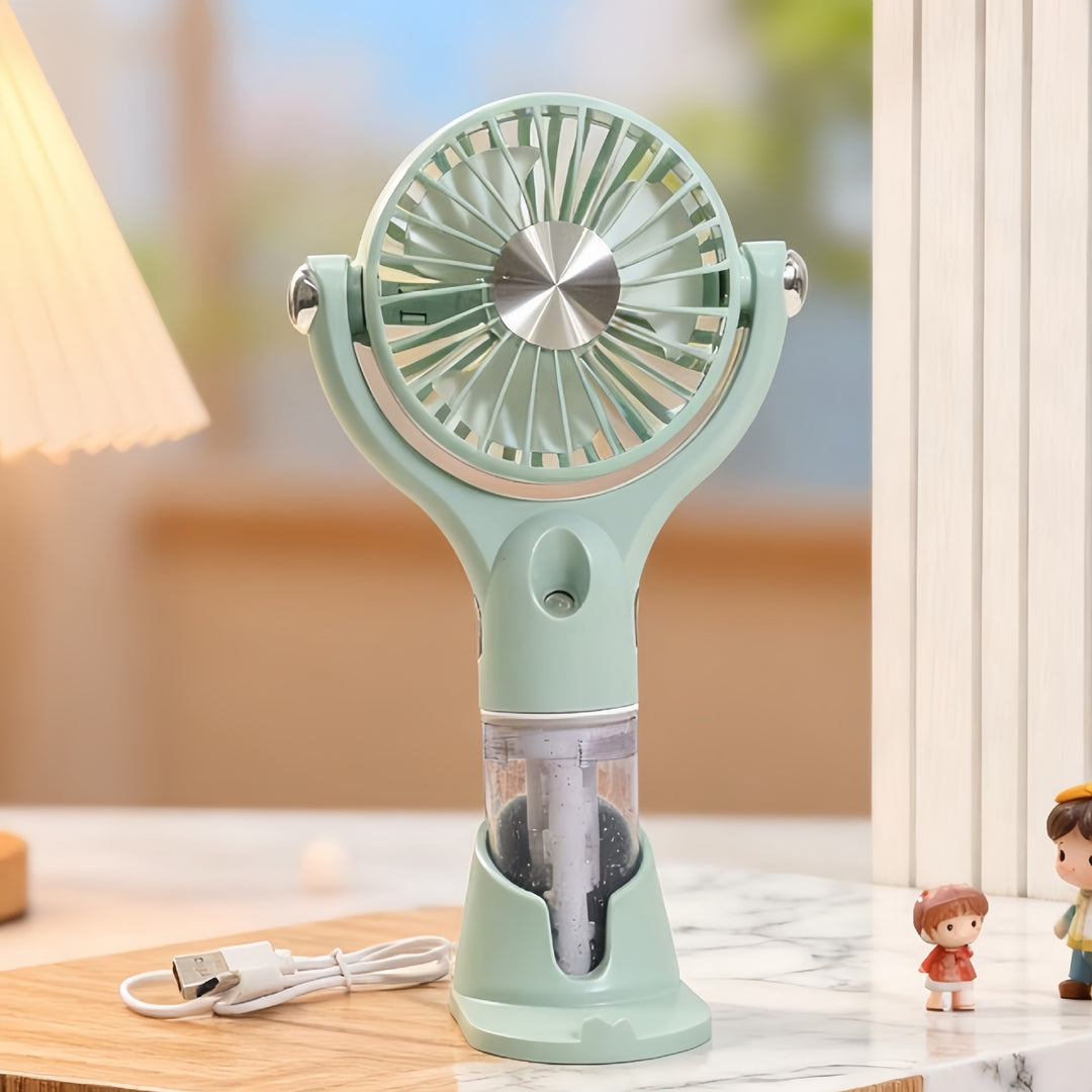 Unisex Tragbarer Sprüh-Handventilator mit USB-Ladefunktion und ergonomischem Design Karnz