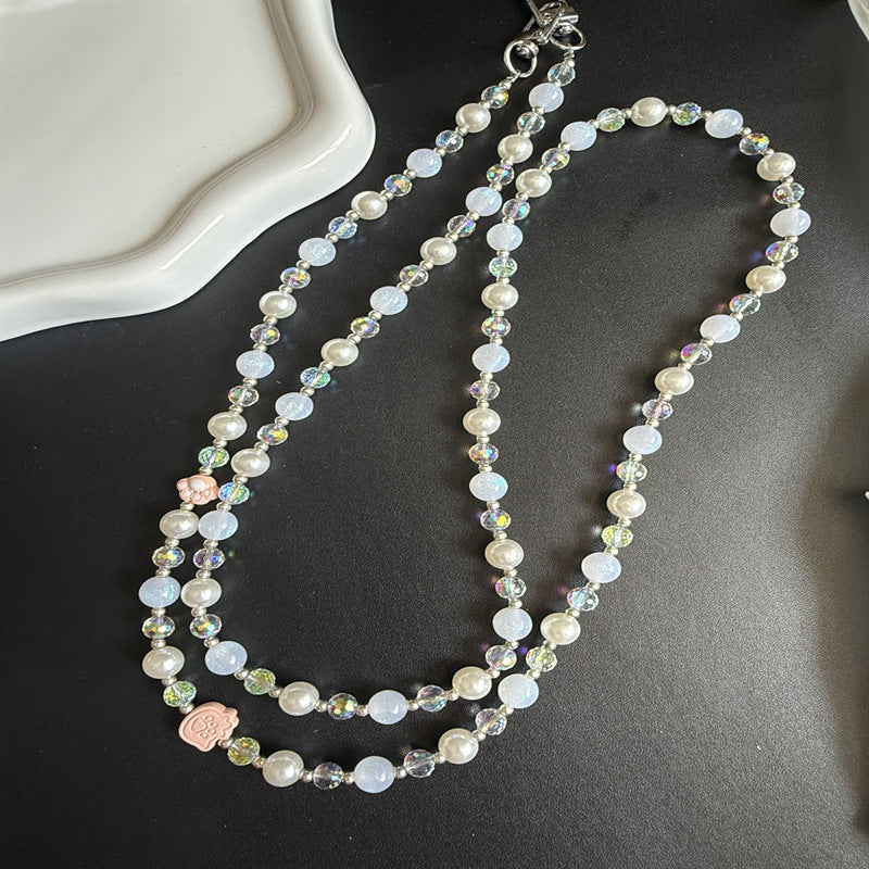 Elegante mehrschichtige Perlenkette Karnz