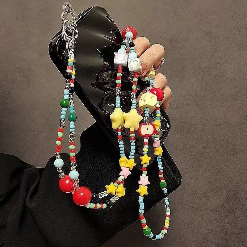 Bunter Perlenaussteller Brillenhalter Kette Karnz