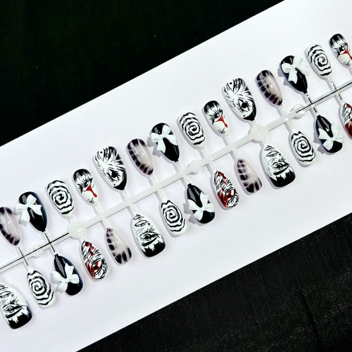 Künstlerisches Grafik Press-On Nagelset