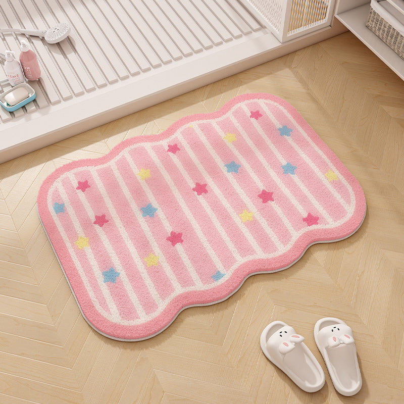 Regenbogen-Themen Plüsch Memory Foam Badmatte
