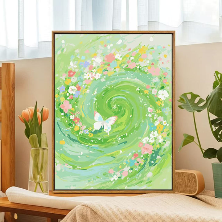 Floral Whirlwind Leinwandkunst Karnz