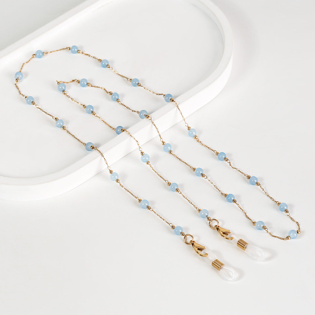 Elegante Perlen Brille Kette Karnz