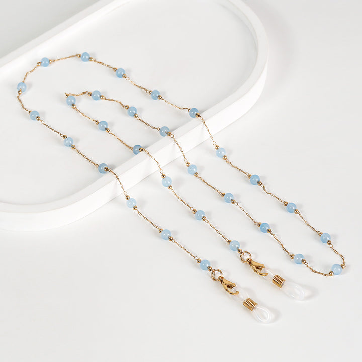 Elegante Perlen Brille Kette Karnz