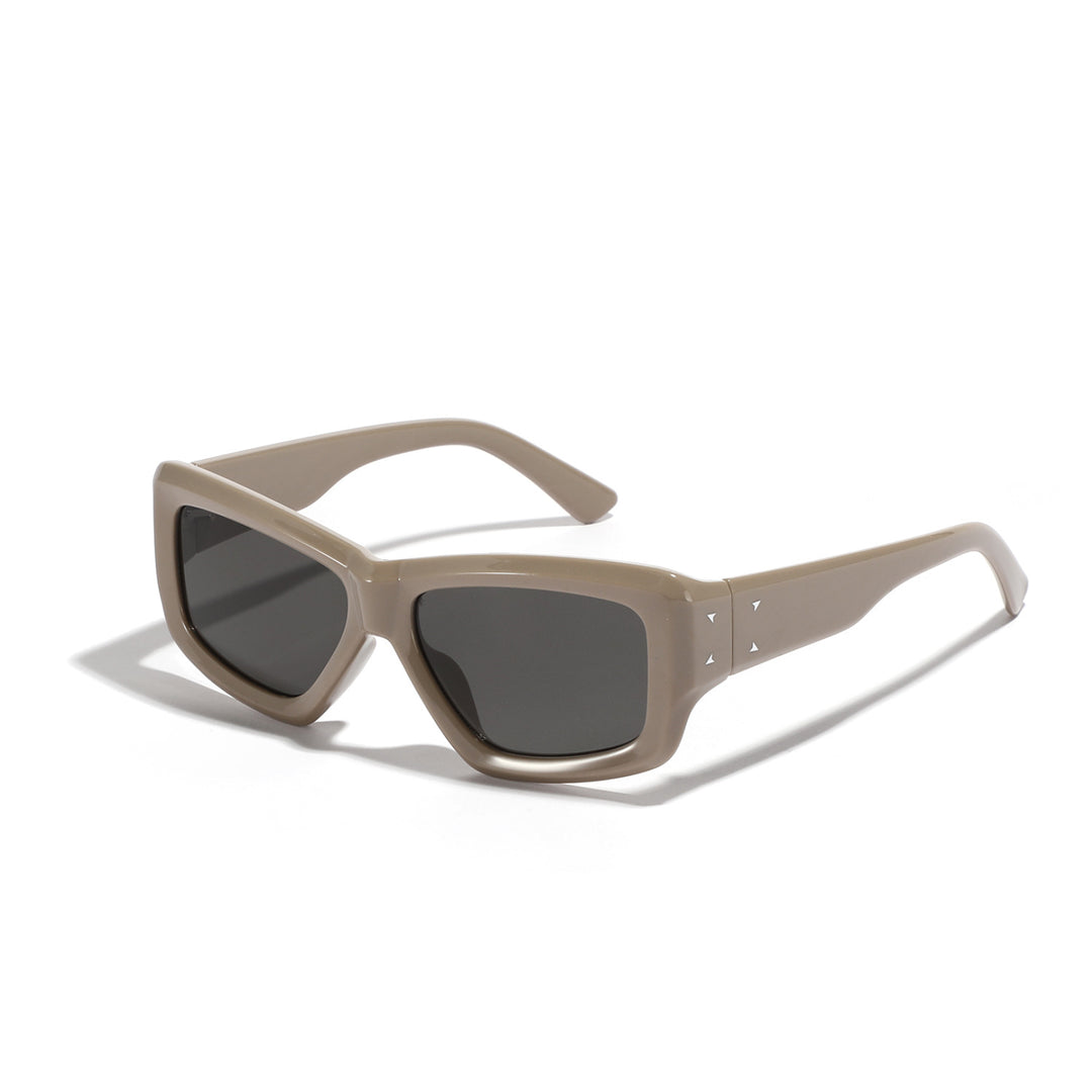 Damen oversized geometrische Sonnenbrille mit modernem Rahmen Karnz