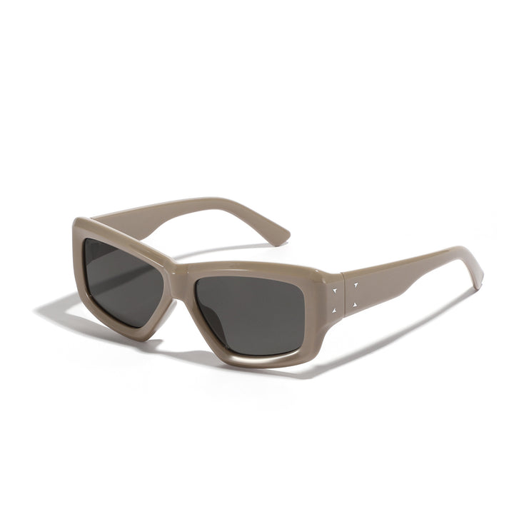 Damen oversized geometrische Sonnenbrille mit modernem Rahmen Karnz