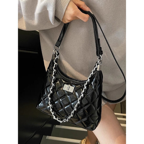 Gequiltete Kunstleder Kettenhandtasche Karnz