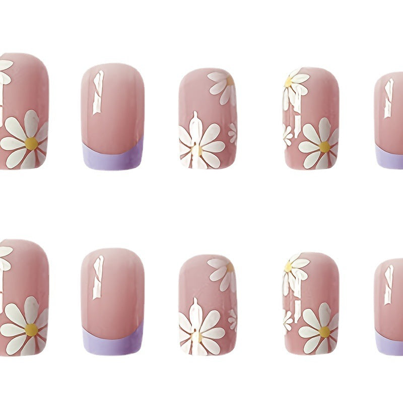 Künstlerische florale Acryl-Nagelerweiterungen Karnz