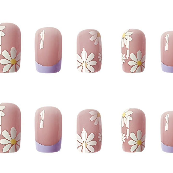 Künstlerische florale Acryl-Nagelerweiterungen Karnz