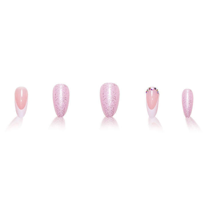 Elegante Floral Press-On Nagelkunst Erweiterungen Karnz