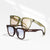 Damen modische quadratische Sonnenbrille mit stilvollem Schildpatt-Design Karnz