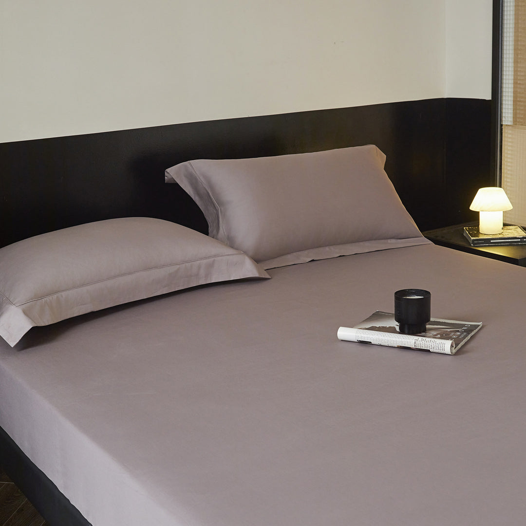 Premium-Bettwäsche-Set mit Spannbettlaken und Oxford-Kissenbezügen