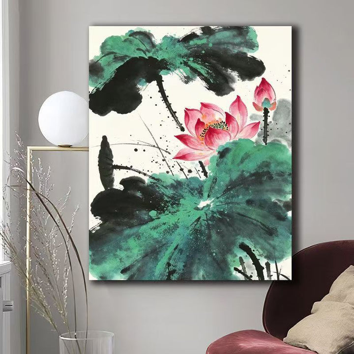 Elegante Blumige Leinwandkunst Karnz