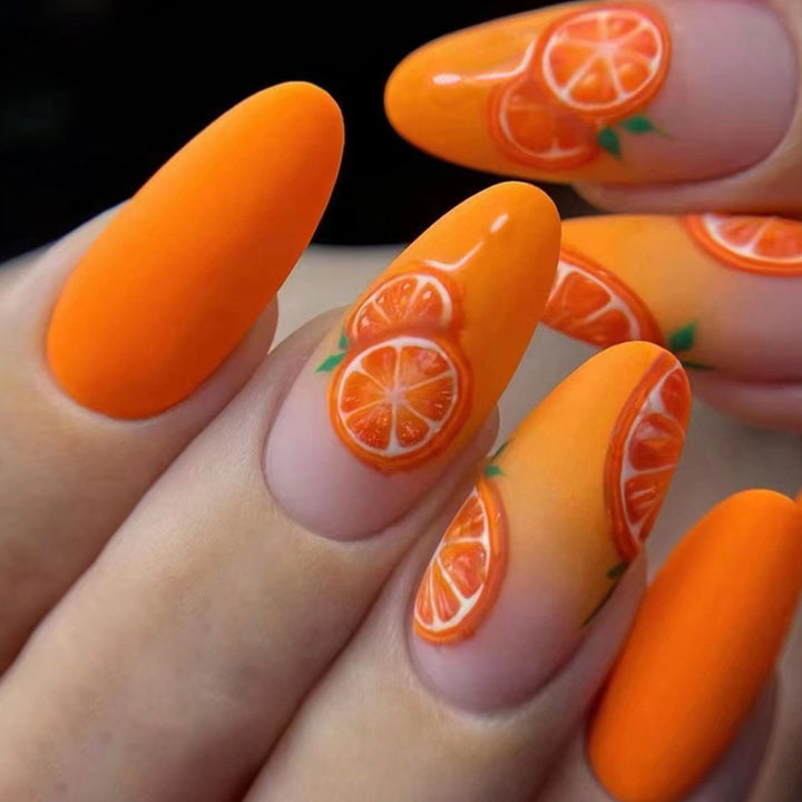 Künstlerische Obst-Themen Nagelkunst Karnz