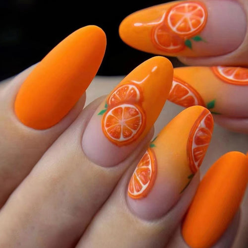 Künstlerische Obst-Themen Nagelkunst Karnz