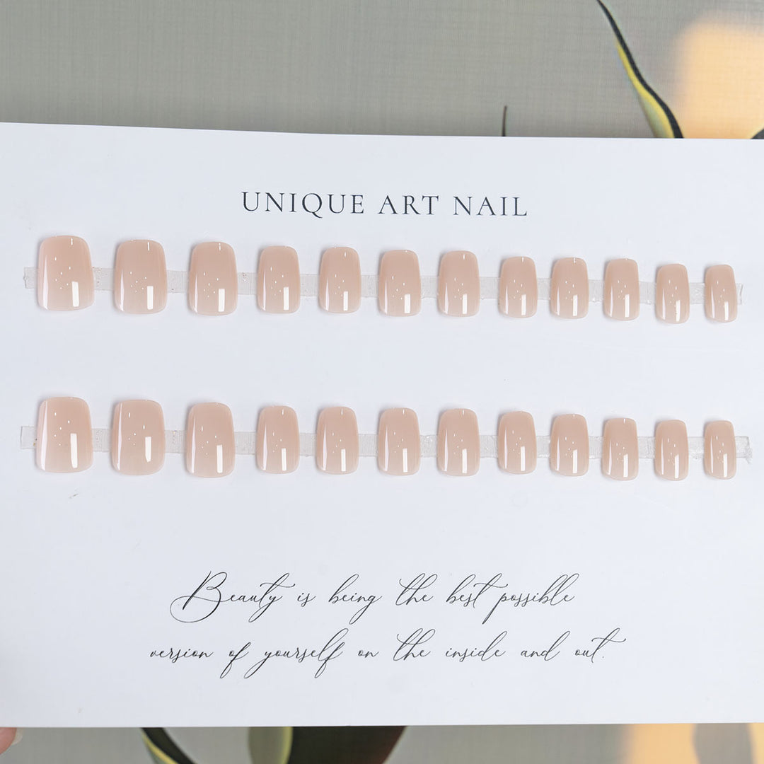 Elegante natürliche Finish Press-On Nägel