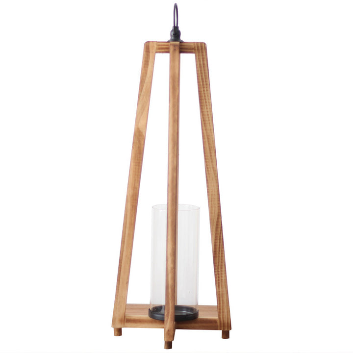 Elegante Laterne aus Holz und Glas Karnz